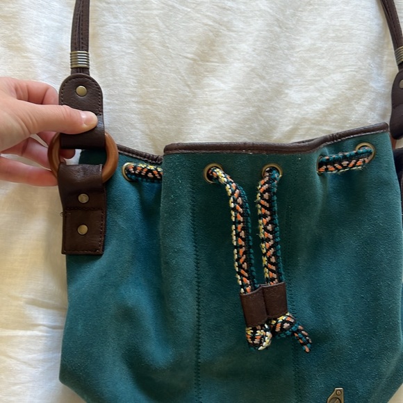 Roxy Blue and Leather Bag - Picture 2 of 5